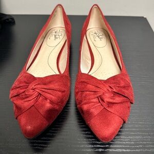 Lifestride soft system dark red knot flats in size 9 medium width new no box